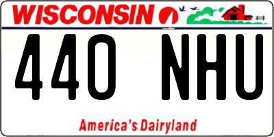 WI license plate 440NHU