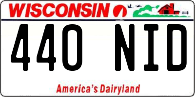 WI license plate 440NID