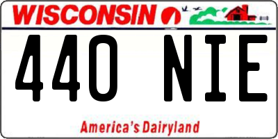 WI license plate 440NIE