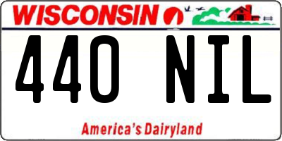WI license plate 440NIL