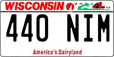 WI license plate 440NIM