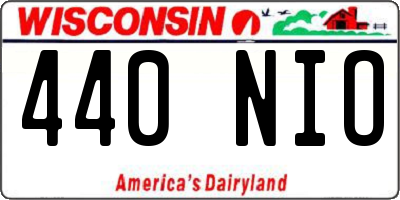 WI license plate 440NIO