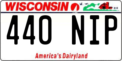 WI license plate 440NIP