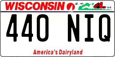 WI license plate 440NIQ