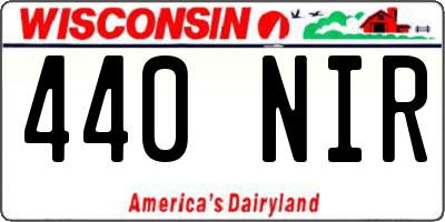 WI license plate 440NIR
