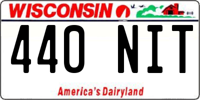 WI license plate 440NIT