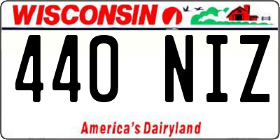 WI license plate 440NIZ
