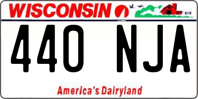 WI license plate 440NJA