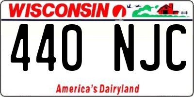 WI license plate 440NJC