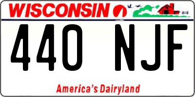 WI license plate 440NJF