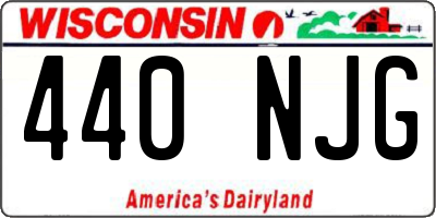 WI license plate 440NJG