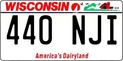 WI license plate 440NJI
