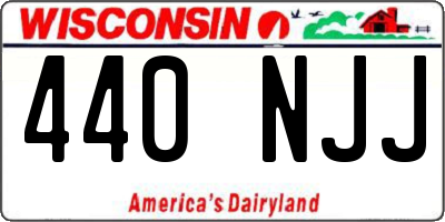 WI license plate 440NJJ