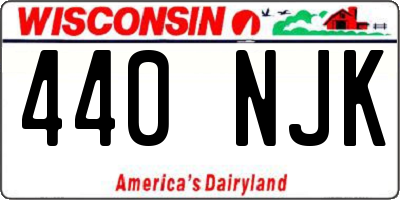 WI license plate 440NJK