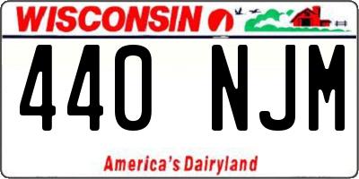 WI license plate 440NJM