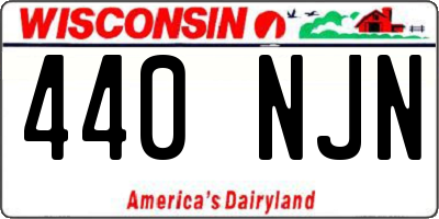 WI license plate 440NJN