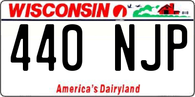 WI license plate 440NJP