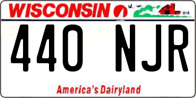 WI license plate 440NJR