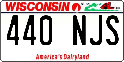 WI license plate 440NJS