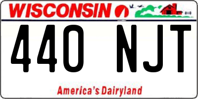 WI license plate 440NJT
