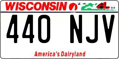WI license plate 440NJV