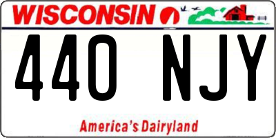 WI license plate 440NJY
