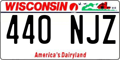 WI license plate 440NJZ