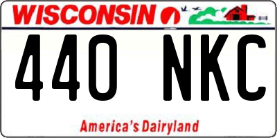WI license plate 440NKC