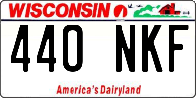 WI license plate 440NKF