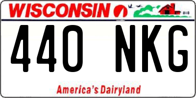 WI license plate 440NKG