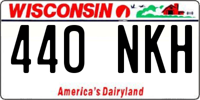 WI license plate 440NKH
