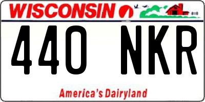 WI license plate 440NKR