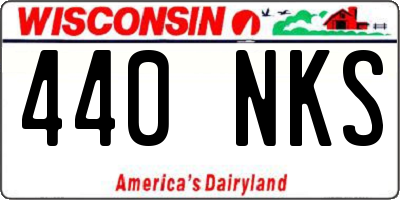 WI license plate 440NKS