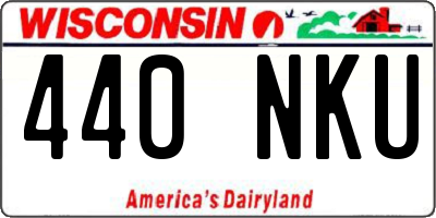 WI license plate 440NKU