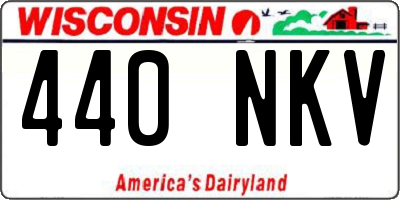 WI license plate 440NKV