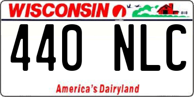 WI license plate 440NLC
