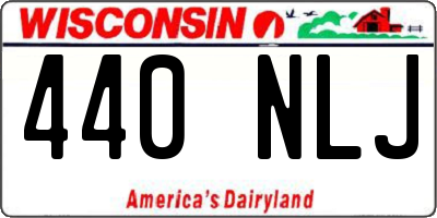 WI license plate 440NLJ