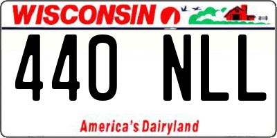 WI license plate 440NLL