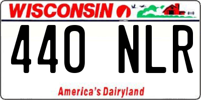 WI license plate 440NLR