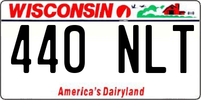 WI license plate 440NLT