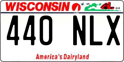 WI license plate 440NLX