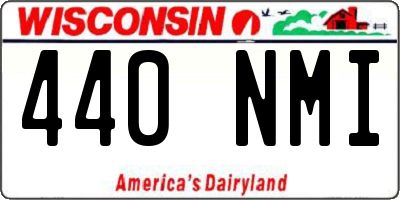 WI license plate 440NMI