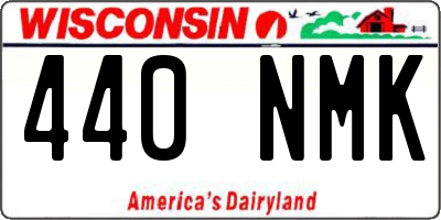 WI license plate 440NMK