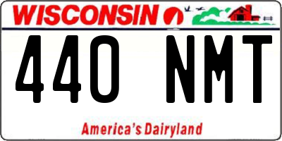 WI license plate 440NMT