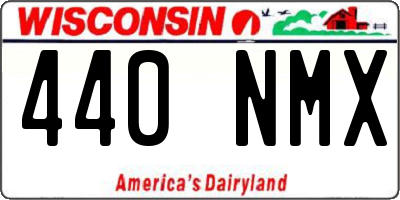 WI license plate 440NMX