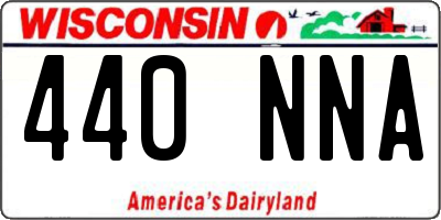 WI license plate 440NNA