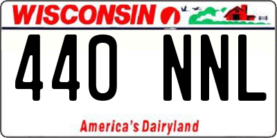 WI license plate 440NNL