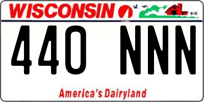 WI license plate 440NNN