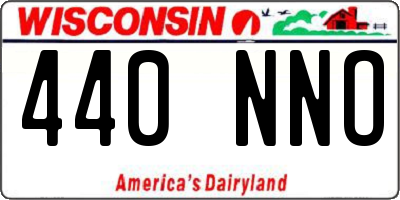 WI license plate 440NNO