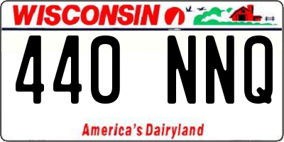 WI license plate 440NNQ